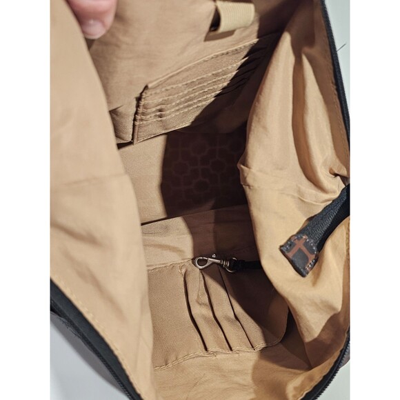 Baggallini Brown Geometric Lightweight Canvas Crossbody Purse Shoulder Bag EUC - Picture 11 of 15